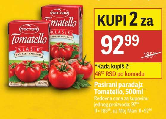 Pasirani paradajz Tomatello 500ml