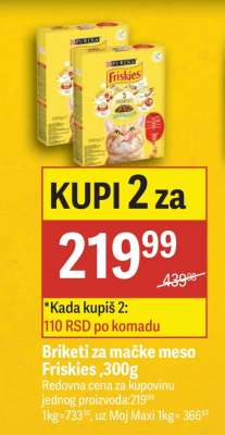 Briketi za mačke meso Friskies 300g