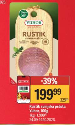 Rustik svinjska pršuta Yuhor 100g