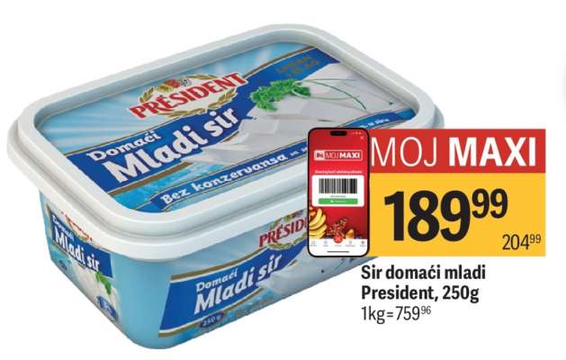Sir domaći mladi President, 250g
