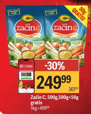 Začin C, 500g/500g+50g gratis