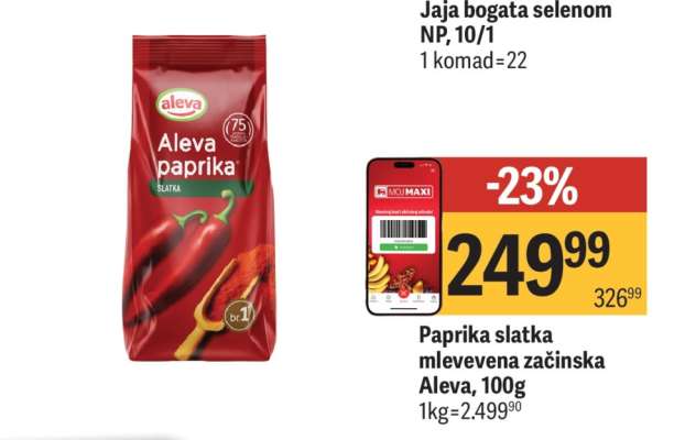 Paprika slatka mlevena začinska Aleva 100g