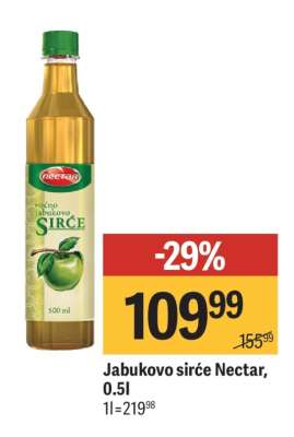 Jabukovo sirće Nectar, 0.5l