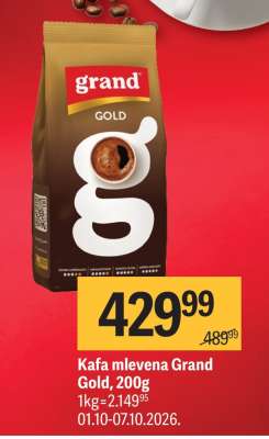 Kafa mlevena Grand Gold 200g