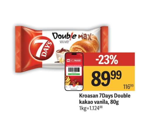 Kroasan 7Days Double kakao vanila 80g