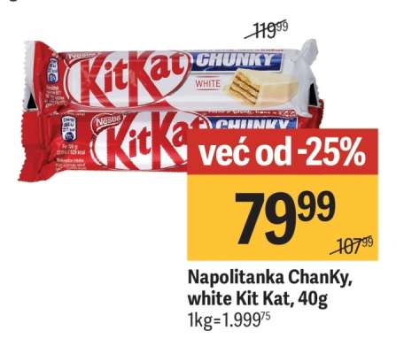 Napolitanka Chanky white Kit Kat 40g