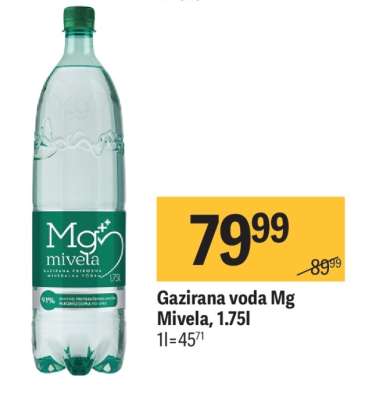 Gazirana voda Mg Mivela 1,75L
