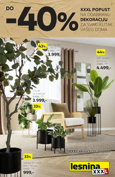 Lesnina XXXL katalog - 01.10.2026 - 31.10.2026. Stranica 1