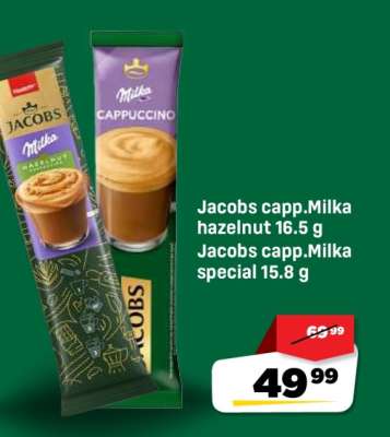Jacobs capp.Milka hazelnut 16.5 g, Jacobs capp.Milka special 15.8 g
