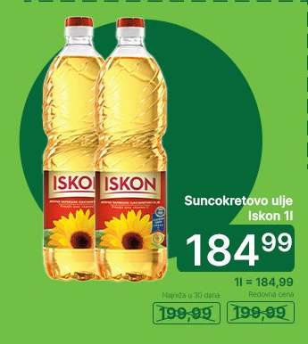 Suncokretovo ulje Iskon 1l