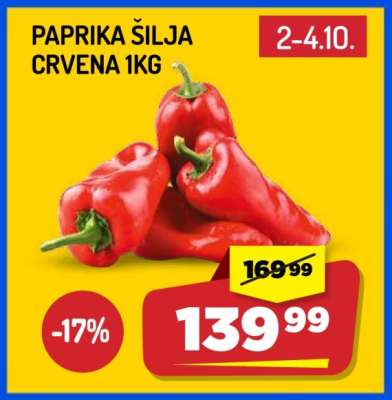 Paprika šilja crvena , 1kg