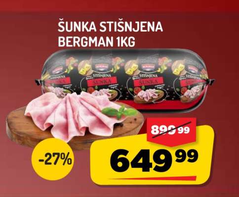 ŠUNKA STIŠNJENA BERGMAN 1kg