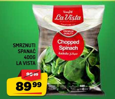 Smrznuti spanać 400g La Vista
