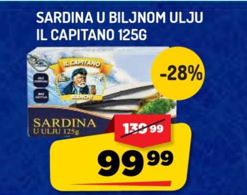 SARDINA U BILJNOM ULJU IL CAPITANO 125g