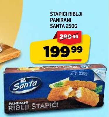 Štapići Riblji Panirani Santa 250g