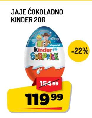 JAJE ČOKOLADNO KINDER 20g