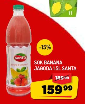 Sok Banana Jagoda 1.5l Santa