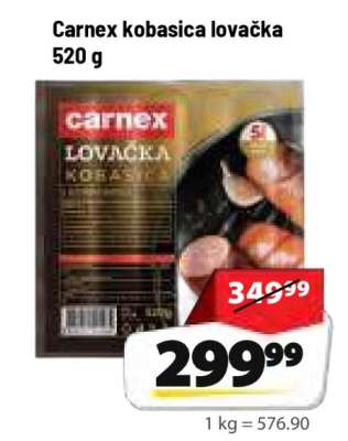 Carnex kobasica lovačka 520 g