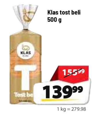 Klas tost beli 500 g