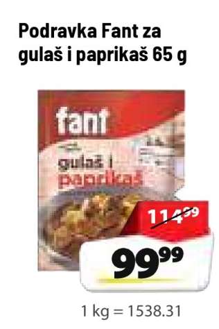 Podravka Fant za gulaš i paprikaš 65 g