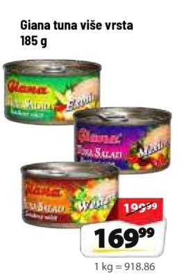 Giana tuna više vrsta 185 g