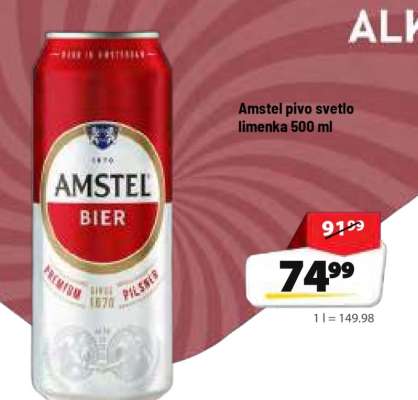 Amstel pivo svetlo