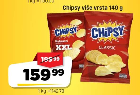 Chipsy više vrsta 140 g