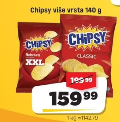 Chipsy više vrsta 140 g