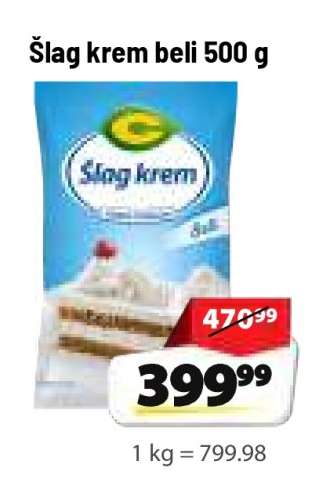 šlag krem beli 500 g