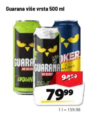 Guarana više vrsta 500 ml