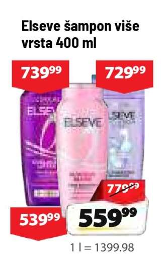 Elseve šampon više vrsta 400 ml