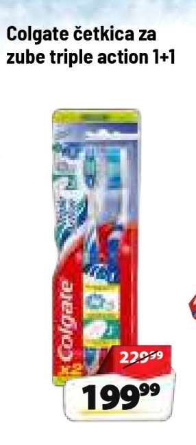 Colgate četkica za zube triple action 1+1