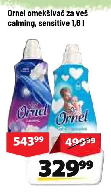 Ornel omekšivač za veš calming, sensitive 1,6 l