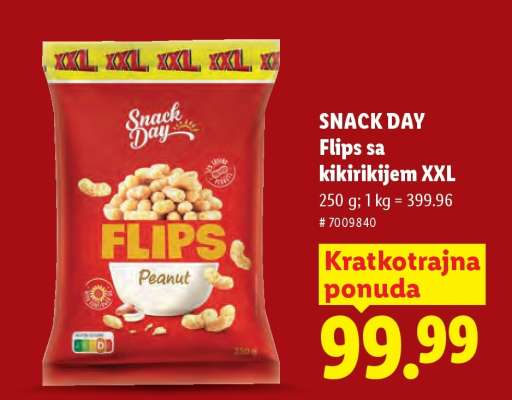 Snack Day Flips sa kikirikijem XXL