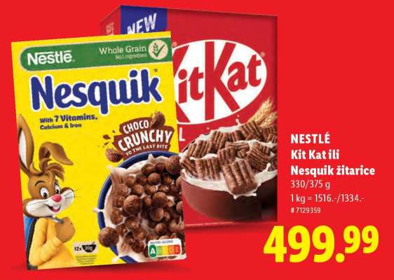 NESTLÉ Kit Kat ili Nesquik žitarice