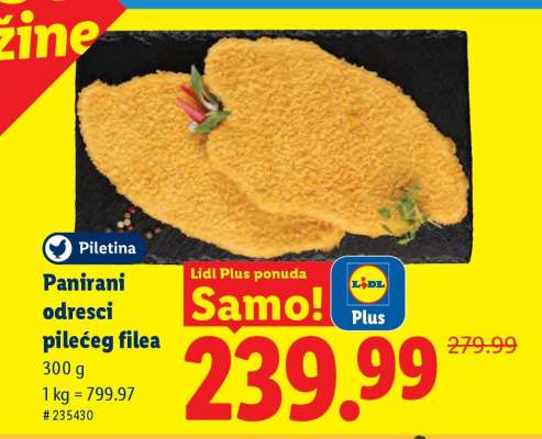 Panirani odresci pilećeg filea