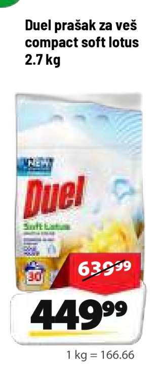 Duel prašak za veš compact soft lotus 2.7 kg