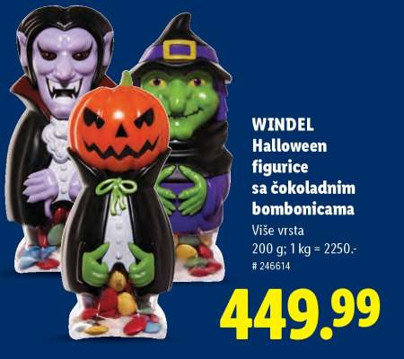 WINDEL Halloween figurice sa čokoladnim bombonicama