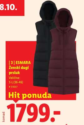 ESMARA Ženski dugi prsluk