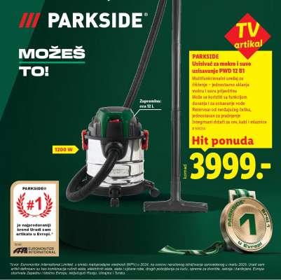 PARKSIDE Usisivač za mokro i suvo usisavanje PWD 12 B1