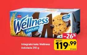 Integralni keks Wellness čokolada 210 g