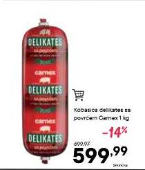 Kobasica delikates sa povrćem Carnex 1 kg