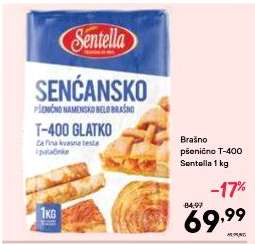 Brašno pšenično T-400 Sentella 1 kg
