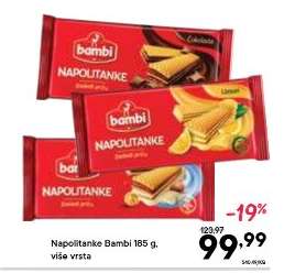 Napolitanke Bambi 185 g