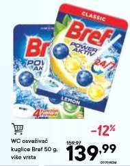 WC osveživač kuglice Bref 50 g, više vrsta