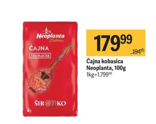 ČAJNA KOBASICA Neoplanta 100g