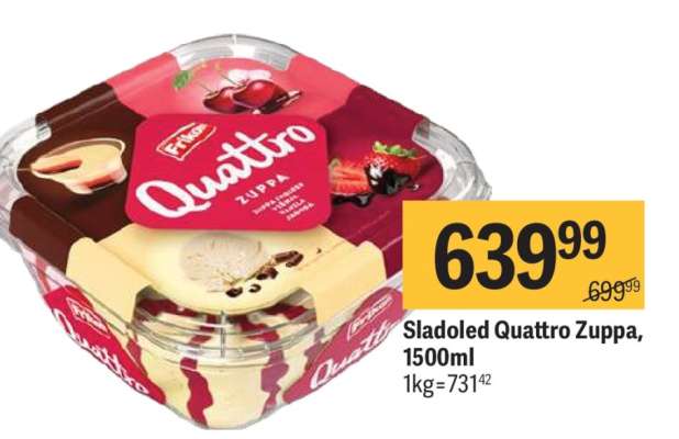 Sladoled Quattro Zuppa, 1500ml