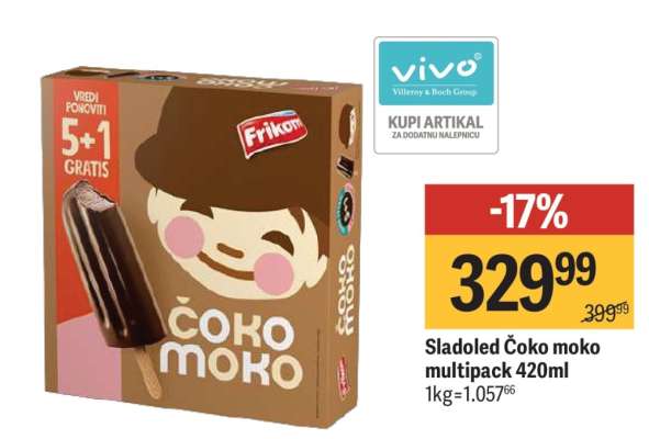 Sladoled Čoko moko multipack 420ml