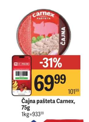 Čajna pašteta Carnex 75g