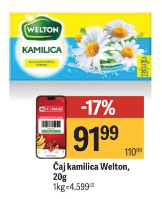 Čaj kamilica Welton 20g